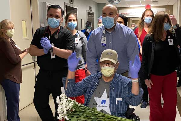 Celebration of Discharge of First Covid-19 Patient
