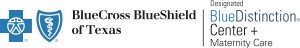 BlueCross BlueShield Blue Distinction Center + logotipo de atención de maternidad