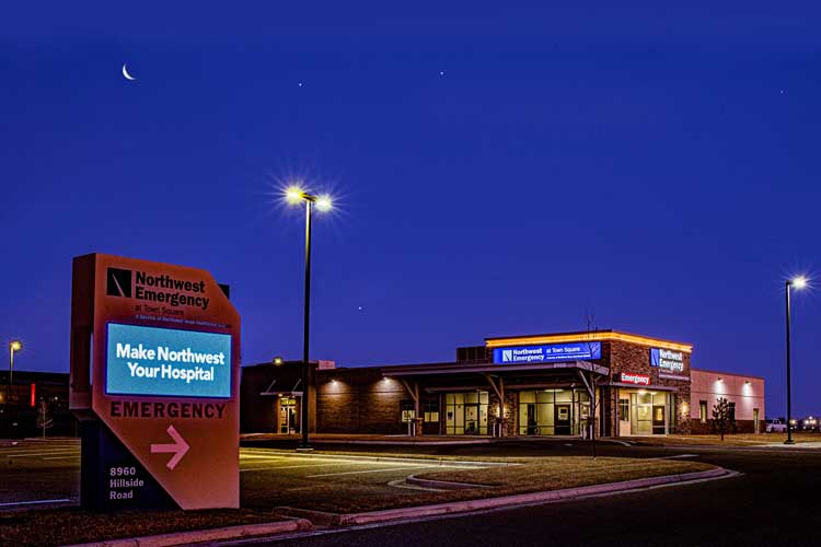 Northwest Emergency at Town Square Night view