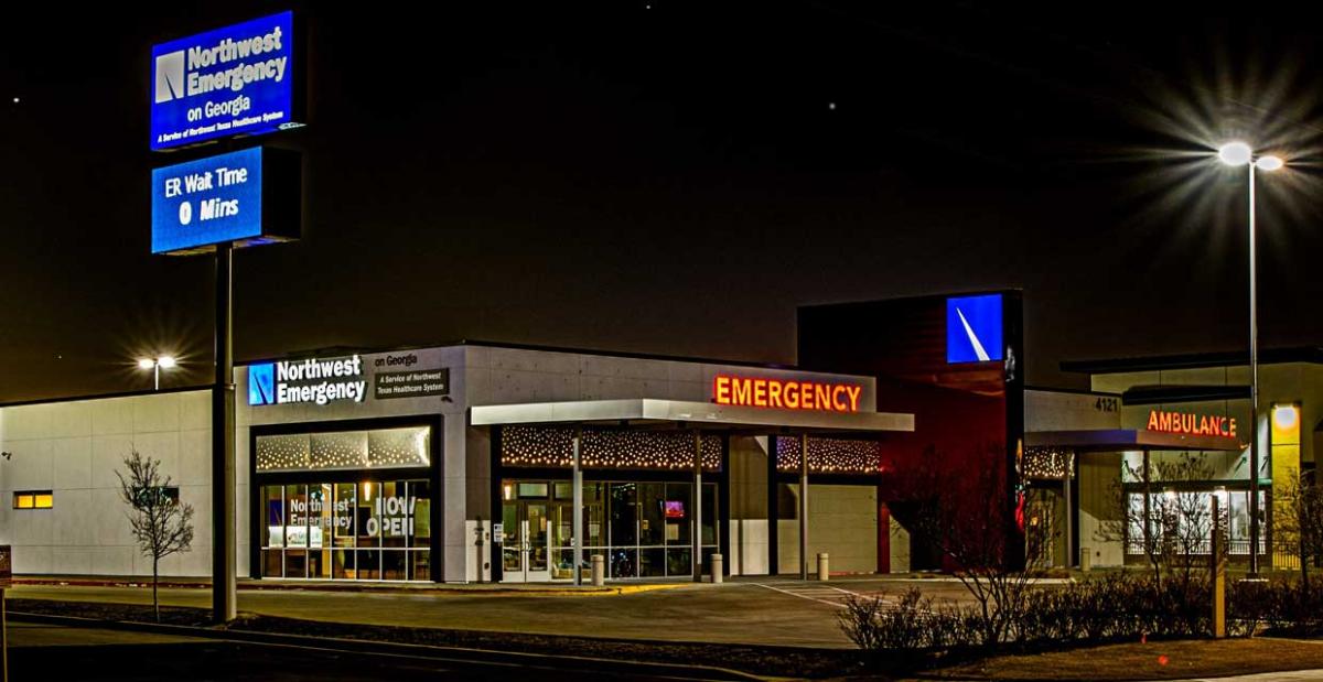 Northwest Emergency on Georgia at night