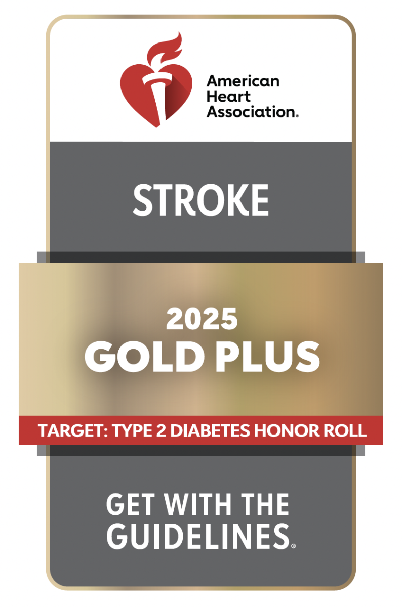 Get with the guidelines stroke gold plus diabetes honor roll badge