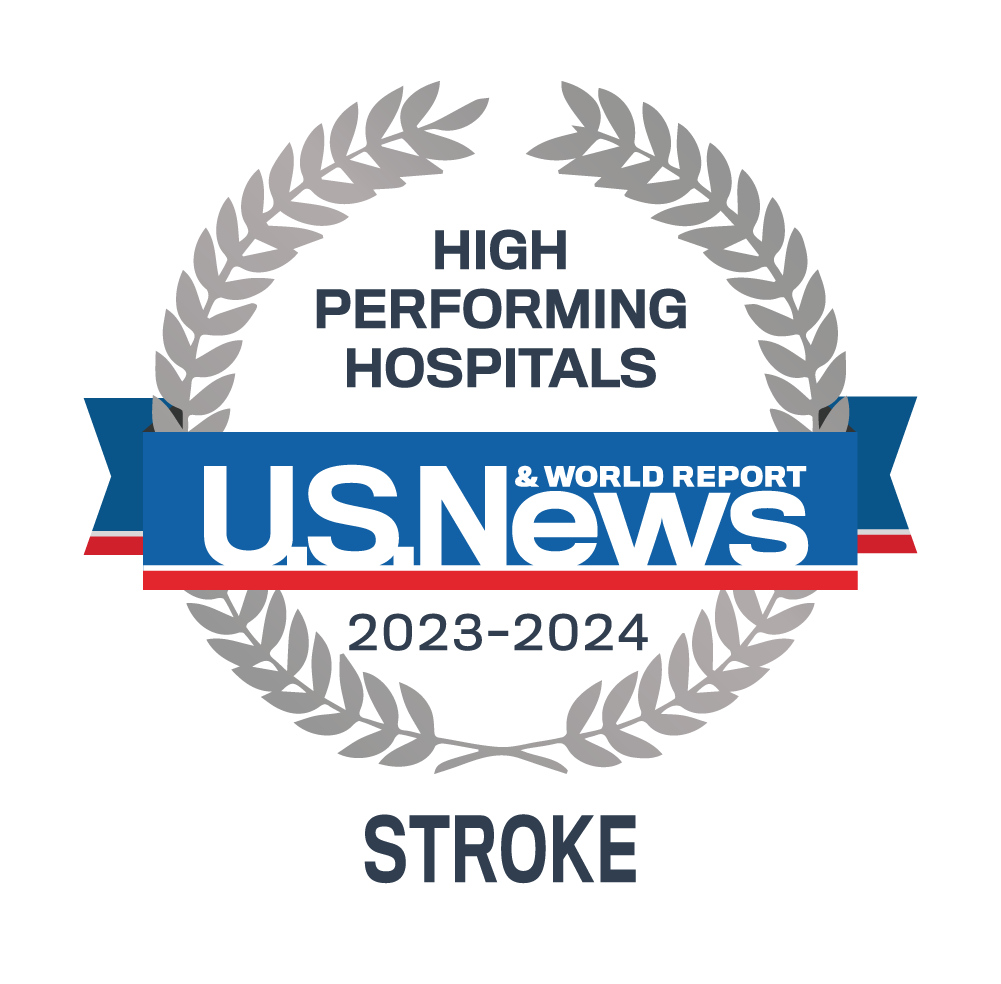 Emblema de accidente cerebrovascular de US News and World Report