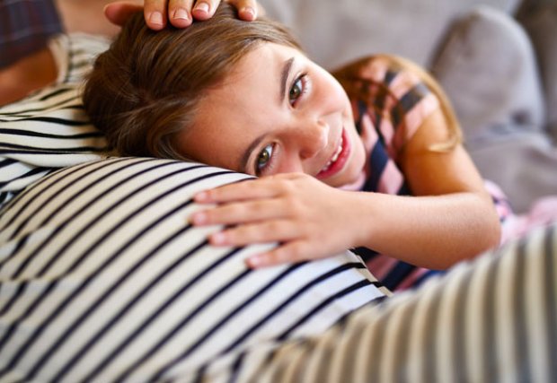 child with mom