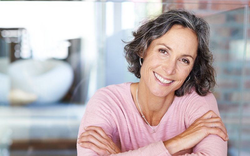 Woman smiling